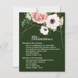 4.25x5.5 Direction Card Geometric Garden Rose Hunt