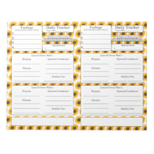 4-2-1 Meal Tracker Notepad