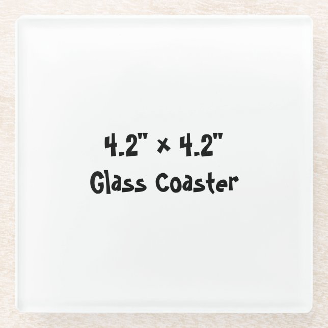 4.2" x 4.2" Glass Coaster (Front)