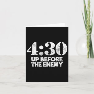 4_30 Up Before The Enemy Motivational Saying Quote Card