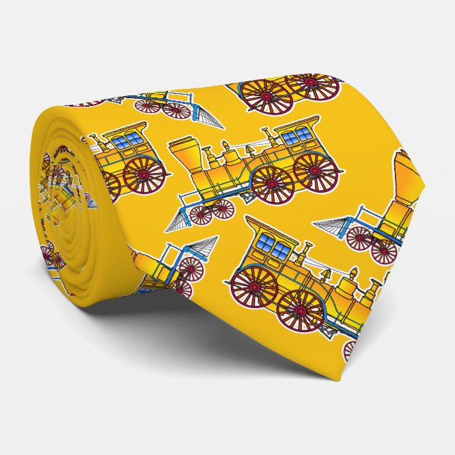 4-4-0 Boston Locomotive American Steam Train Tie (Rolled)