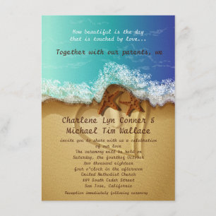 4.5 x 6.25" Beach Wedding Invitation