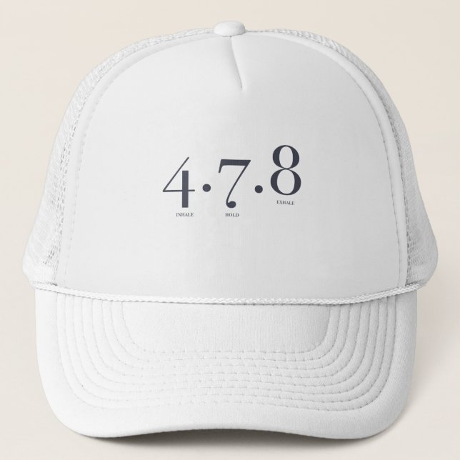 4 7 8 Breathing Technique | Meditation Trucker Hat (Front)
