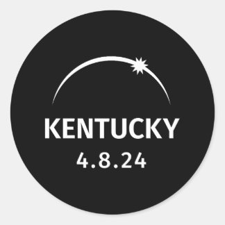 4.8.24 Solar Eclipse Kentucky Classic Round Sticker