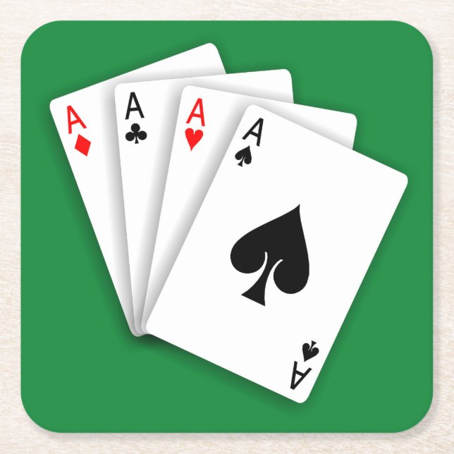 4 Aces Coaster Set (Front)