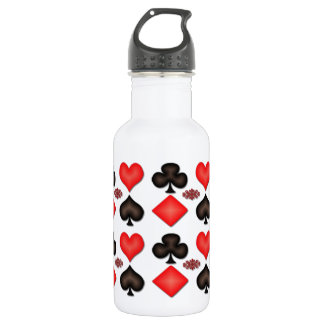 4 Aces Playing Cards Pattern 16oz 532 Ml Water Bottle