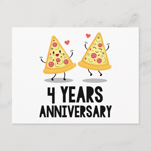 4 Anniversary Gifts Postcard (Front)