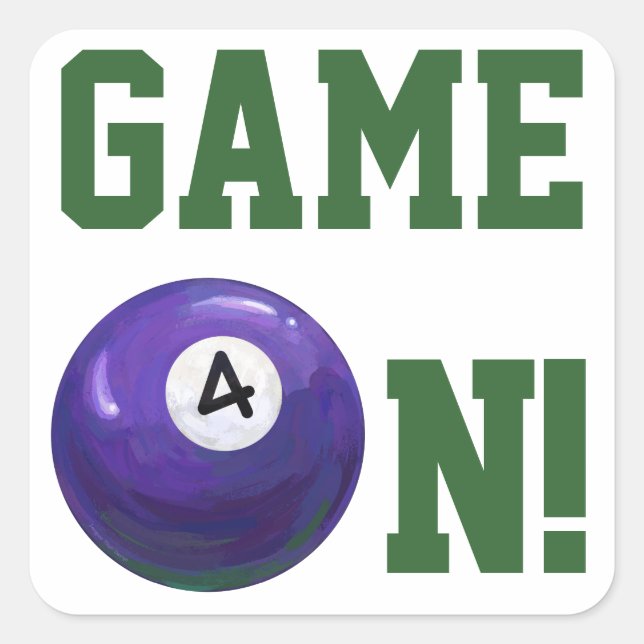 4 Ball Square Sticker (Front)