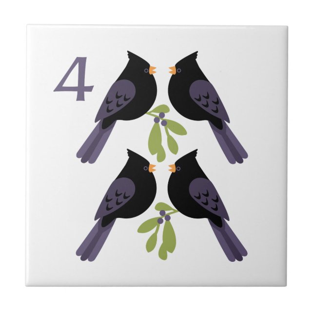 4 Calling Birds Tile (Front)