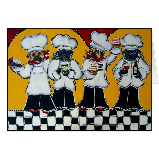 4 Chef Pugs (Front Horizontal)