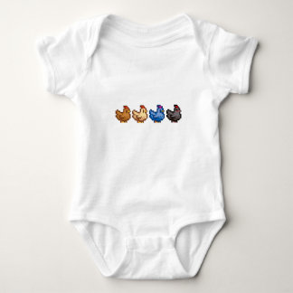 4 Chickens Stardew Valley Baby Bodysuit