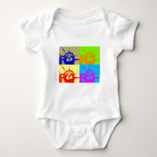 4 Colour Pop Art Lady Liberty Baby Bodysuit