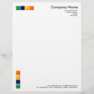 4 Colour Squares 3d Letterhead Design