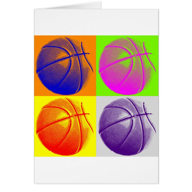 4 Colours Pop Art Basketball (Front)