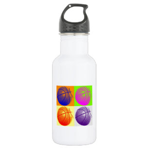 4 Colours Pop Art Basketball 532 Ml Water Bottle