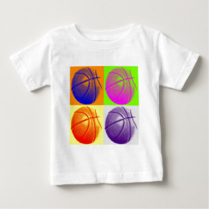 4 Colours Pop Art Basketball Baby T-Shirt