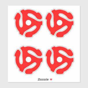 4 COOL Retro Vintage Red 45 spacer DJ