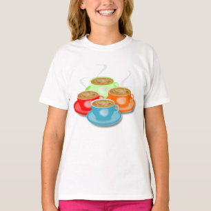 4 Cups of Coffee Girls T-Shirt