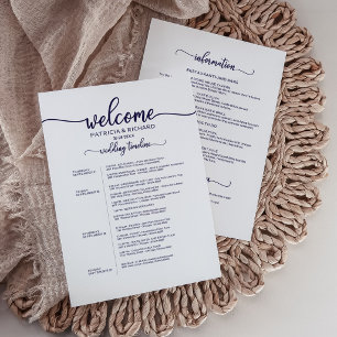 4 Days Wedding Weekend Itinerary Chic Navy Blue