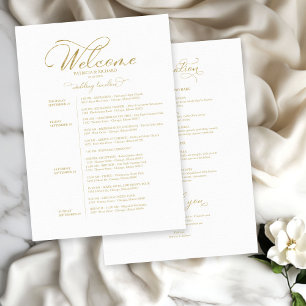 4 Days Wedding Weekend Itinerary Elegant Script