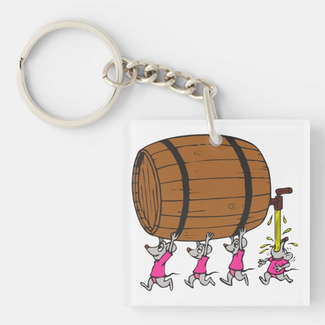 4 Drunk Mice Key Ring (Front)