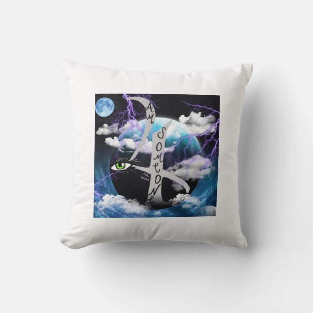 4 Eye AM Someone Throw Pillow (Front)