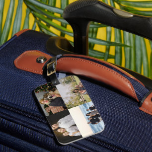 4 Family Photo Collage Custom Luggage Tag