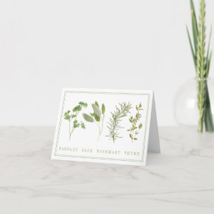4 FRESH HERBS Note Card