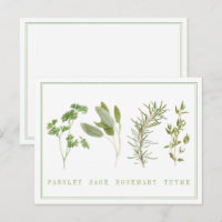 4 FRESH HERBS Postcard