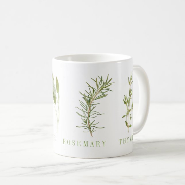 4 FRESH HERBS White Mug (Front Right)