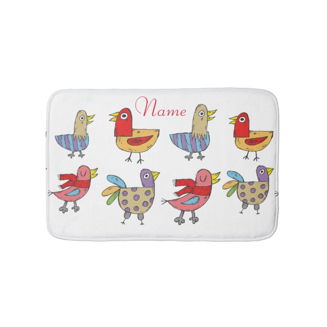 4 Funny Birds Thunder_Cove Bath Mat (Front)