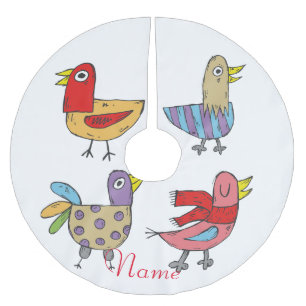 4 Funny Birds Thunder_Cove Brushed Polyester Tree Skirt