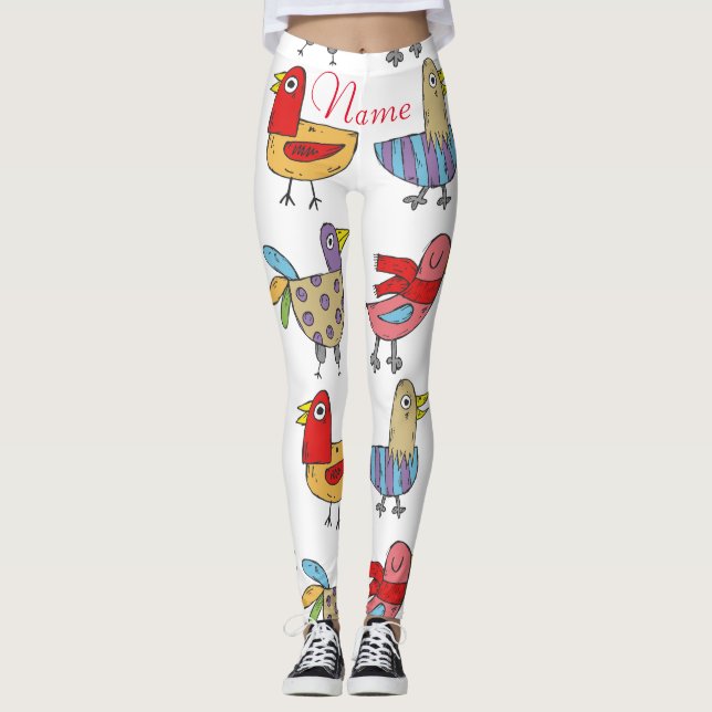 4 Funny Birds Thunder_Cove  Leggings (Front)