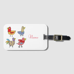 4 Funny Birds Thunder_Cove Luggage Tag