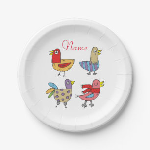4 Funny Birds Thunder_Cove Paper Plate