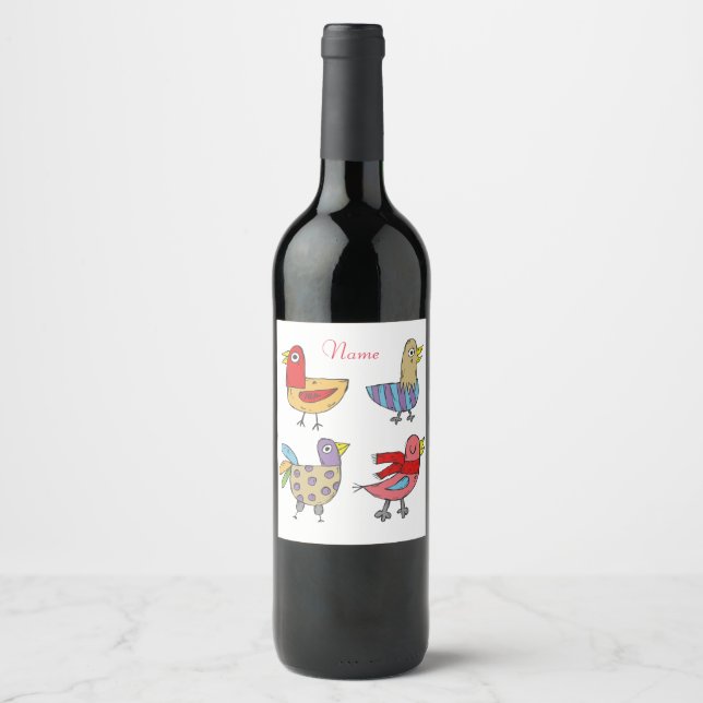 4 Funny Birds Thunder_Cove Wine Label (Front)