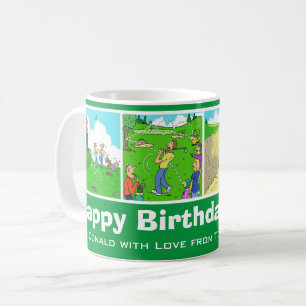 4 Funny Golf & Golfing Cartoons to Personalise. Coffee Mug