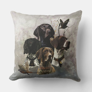 4 German Shorthaired Pointer Colours Cushion