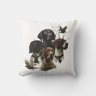 4 German Shorthaired Pointer Colours Cushion