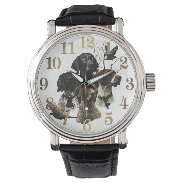 4 German Shorthaired Pointer Colours  Watch (Front)