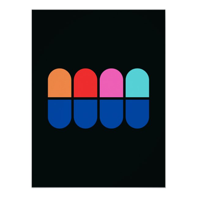'4 Ghosts' - Mimalist Design - Nerdy Gifts Poster (Front)