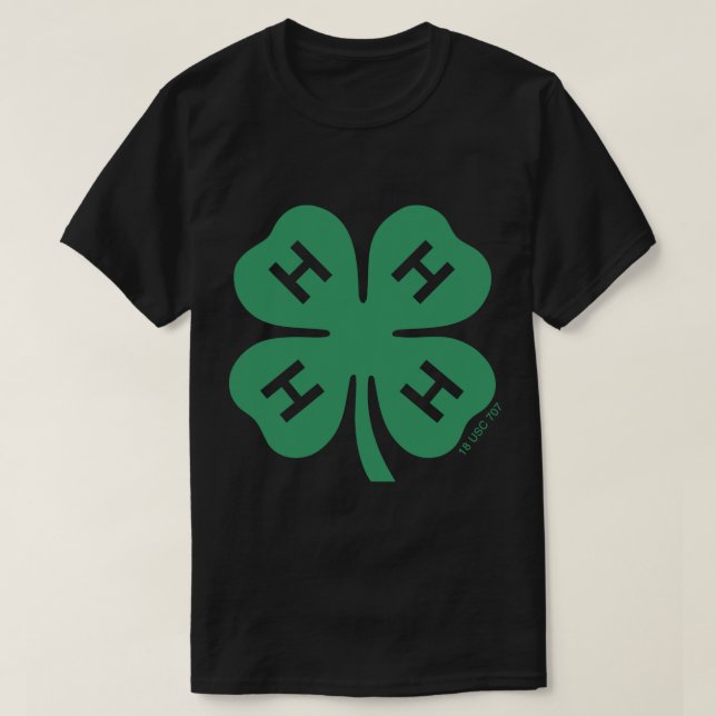 4-H Clover Logo Sticker T-Shirt (Design Front)