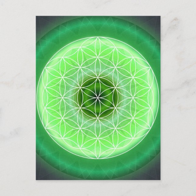 4 heart chakra green created by Tutti Postcard (Front)