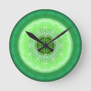 4 heart chakra green created by Tutti Round Clock