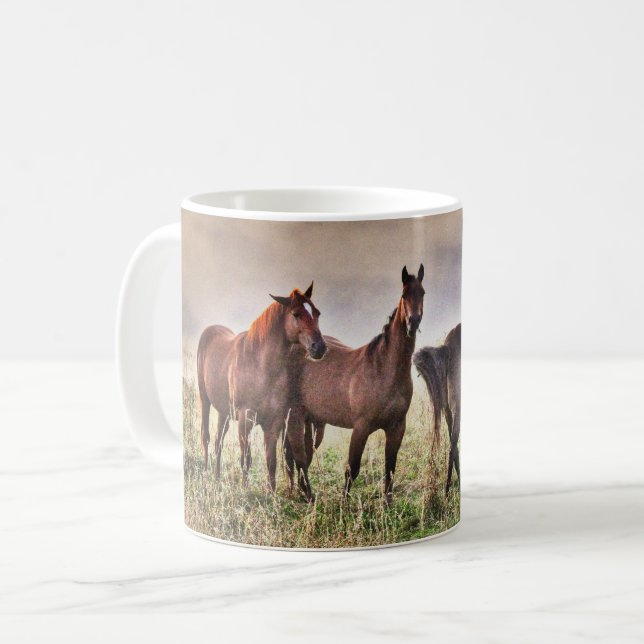4 Horses in The Mist - MUG (Front Left)
