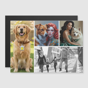 4 in 1 Photos Magnetic Cards Stylish Custom Print