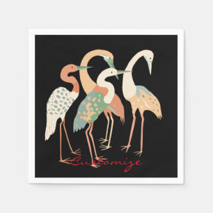 4 Japanese Cranes Thunder_Cove Napkin