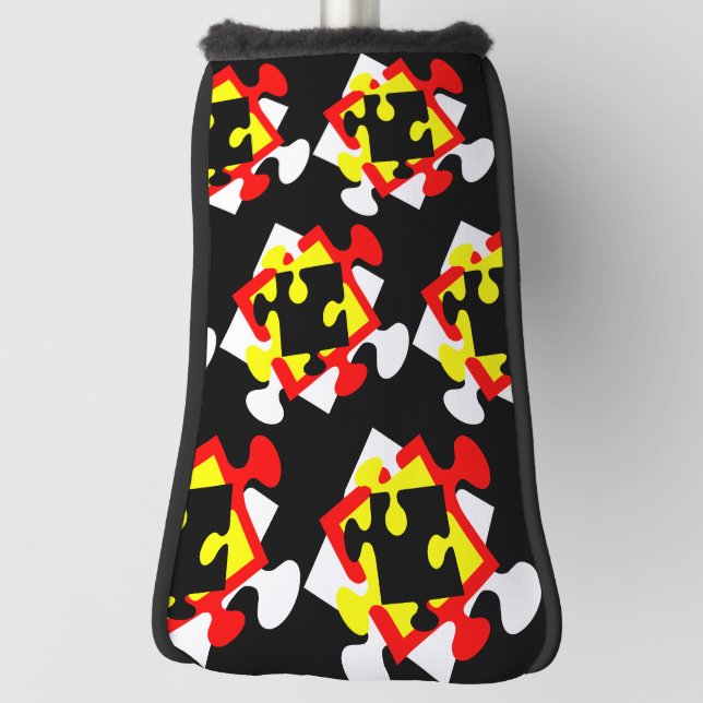 4 Jigsaw Pieces Golf Head Cover (Rotate 90)