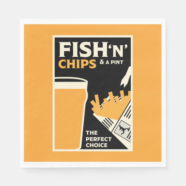4 June — Fish and Chip Day Napkin (Front)