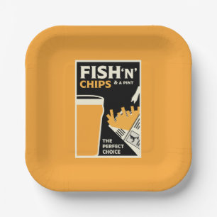 4 June — Fish and Chip Day Paper Plate